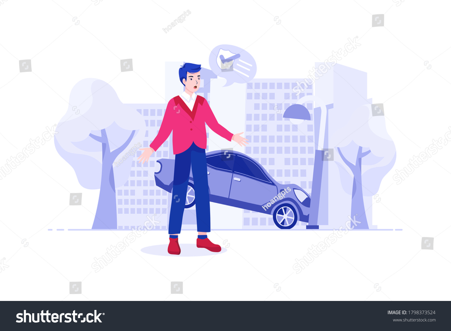 SVG of Accident Insurance Vector Illustration concept svg