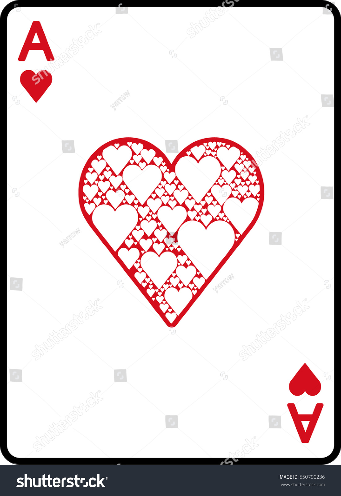 Ace Hearts Stock Vector (Royalty Free) 550790236