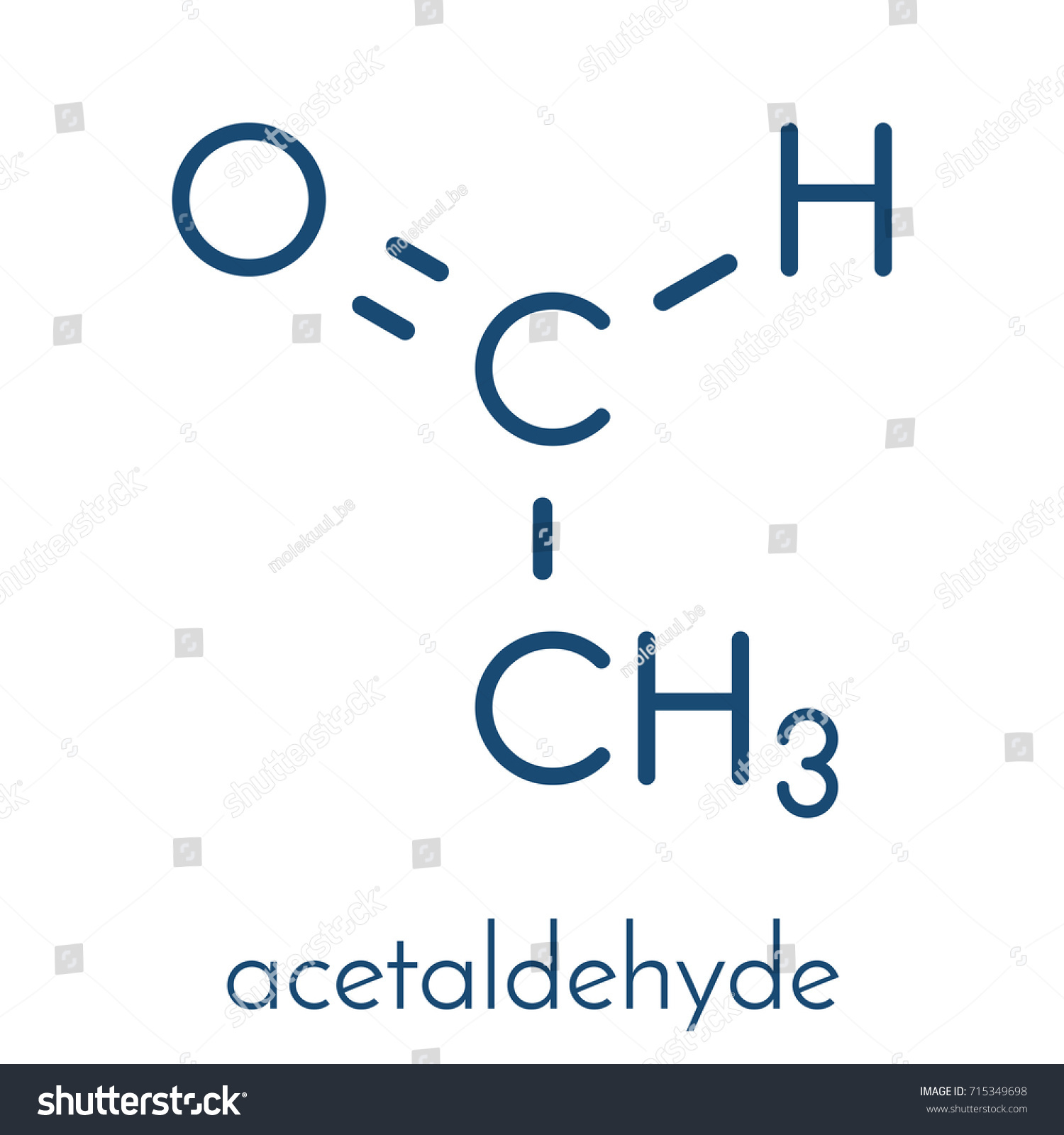 Acetaldehyde Ethanal Molecule Chemical Structure Acetaldehyde Stock ...