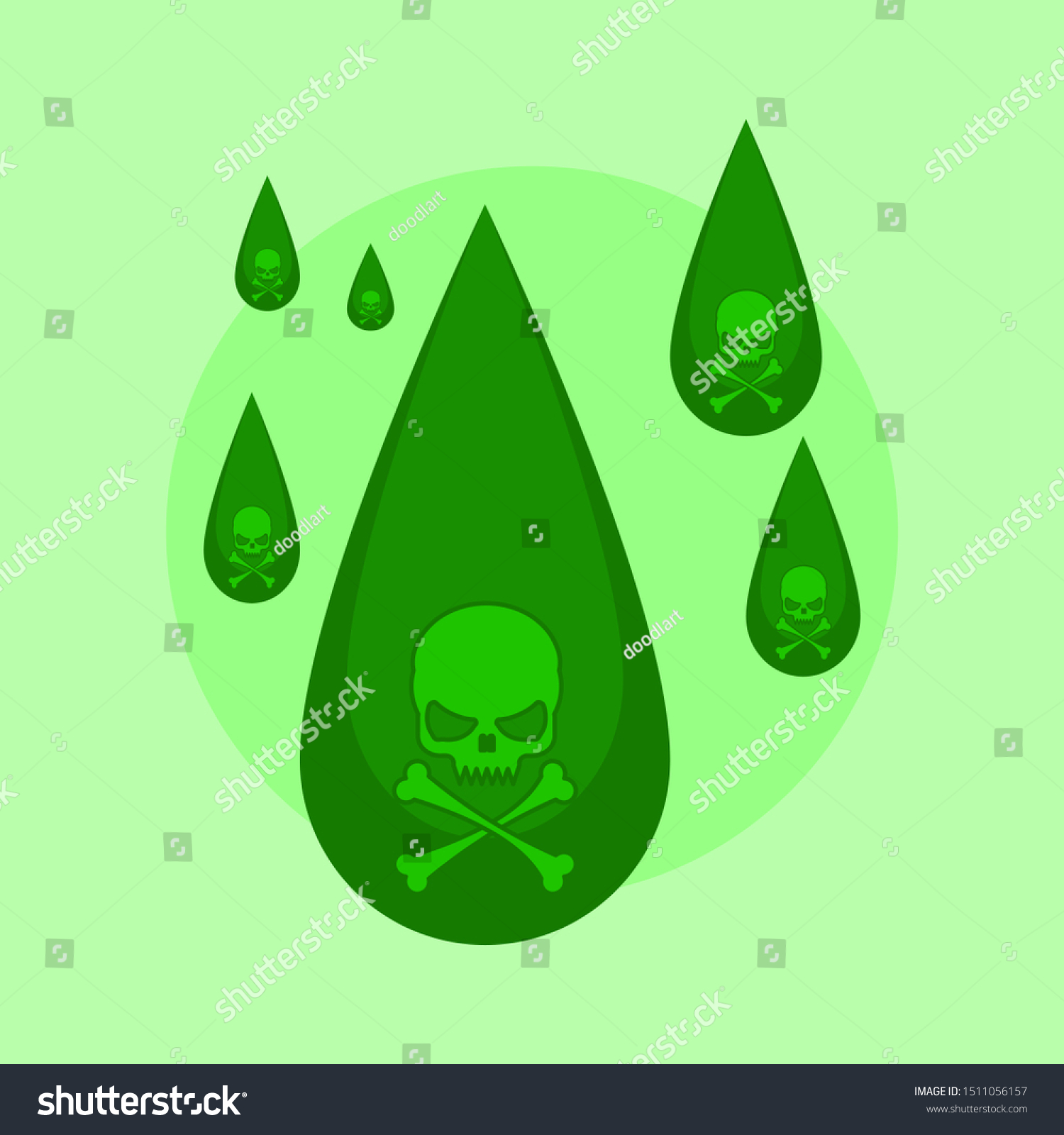 Acid Rain Concept Toxic Rain Drops Vector De Stock Libre De Regalías 1511056157 Shutterstock