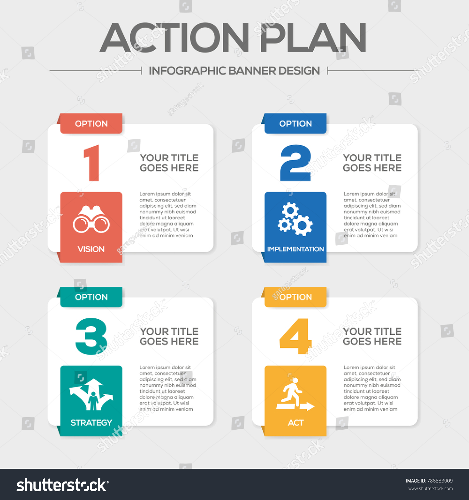 Action Plan Infographic Icons Stock Vector (Royalty Free) 786883009 ...