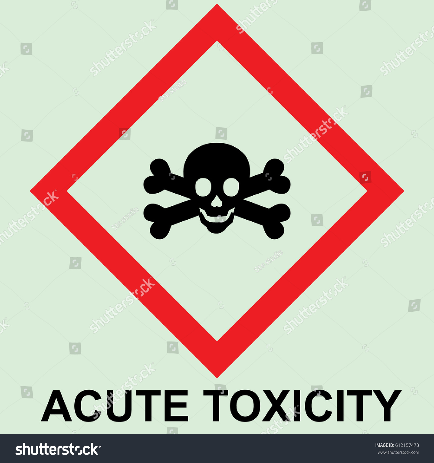 Acute Toxicity Hazard Stock Vector (Royalty Free) 612157478