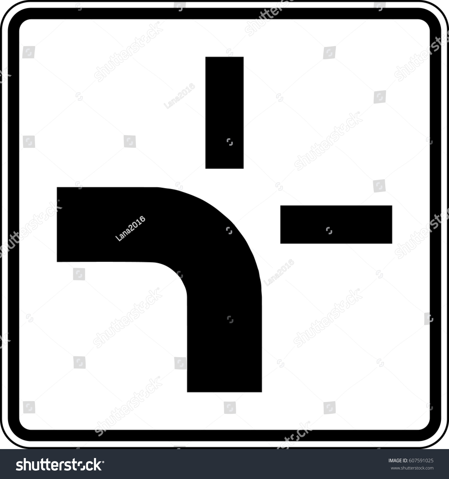 SVG of Additional sign to the sign 306 indicates the direction of the main road. road sign Vector Germany. svg