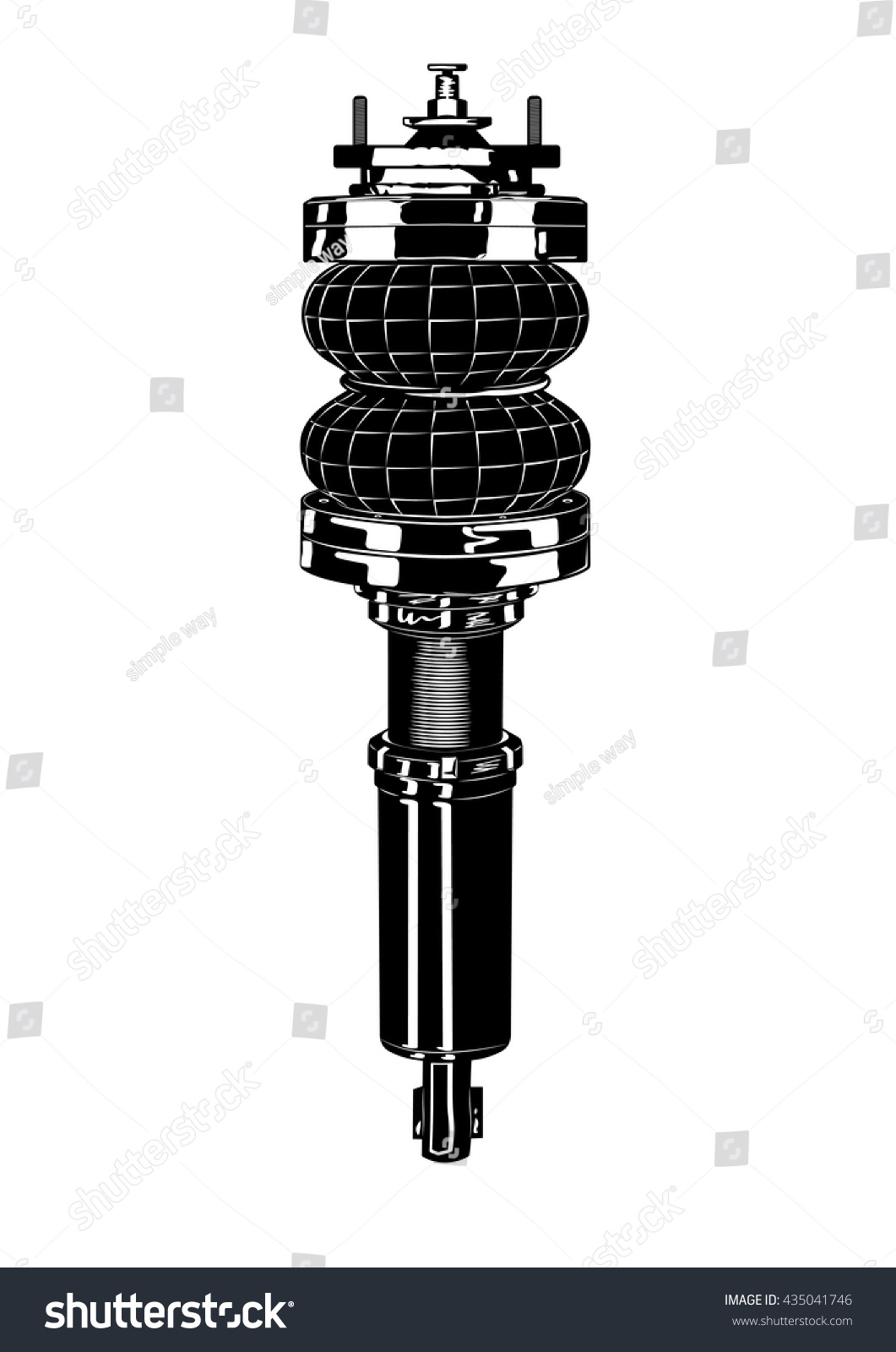 Adjustable Coilover Air Ride Stock Vector Royalty Free 435041746