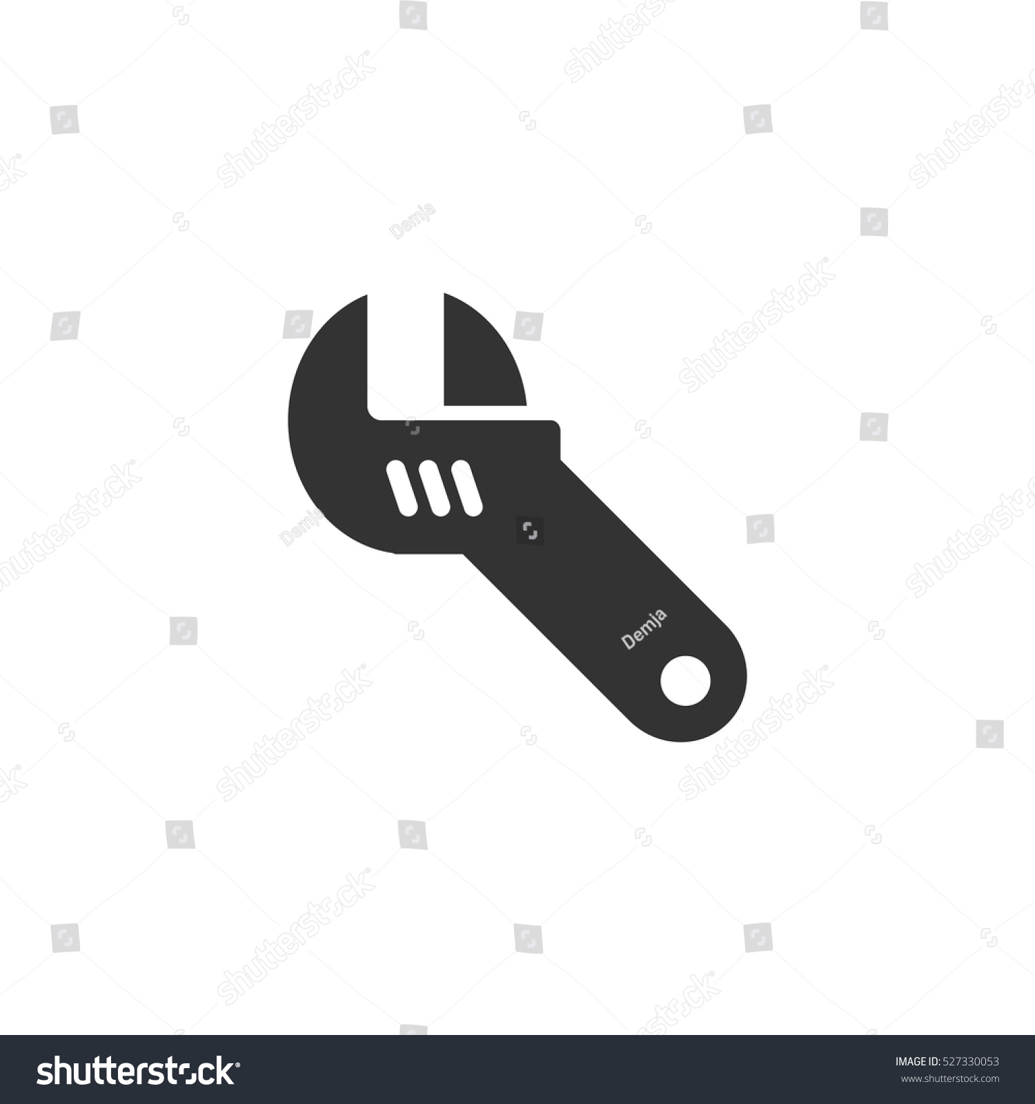 Adjustable Wrench Icon Flat Illustration Isolated Stock Vector (Royalty ...