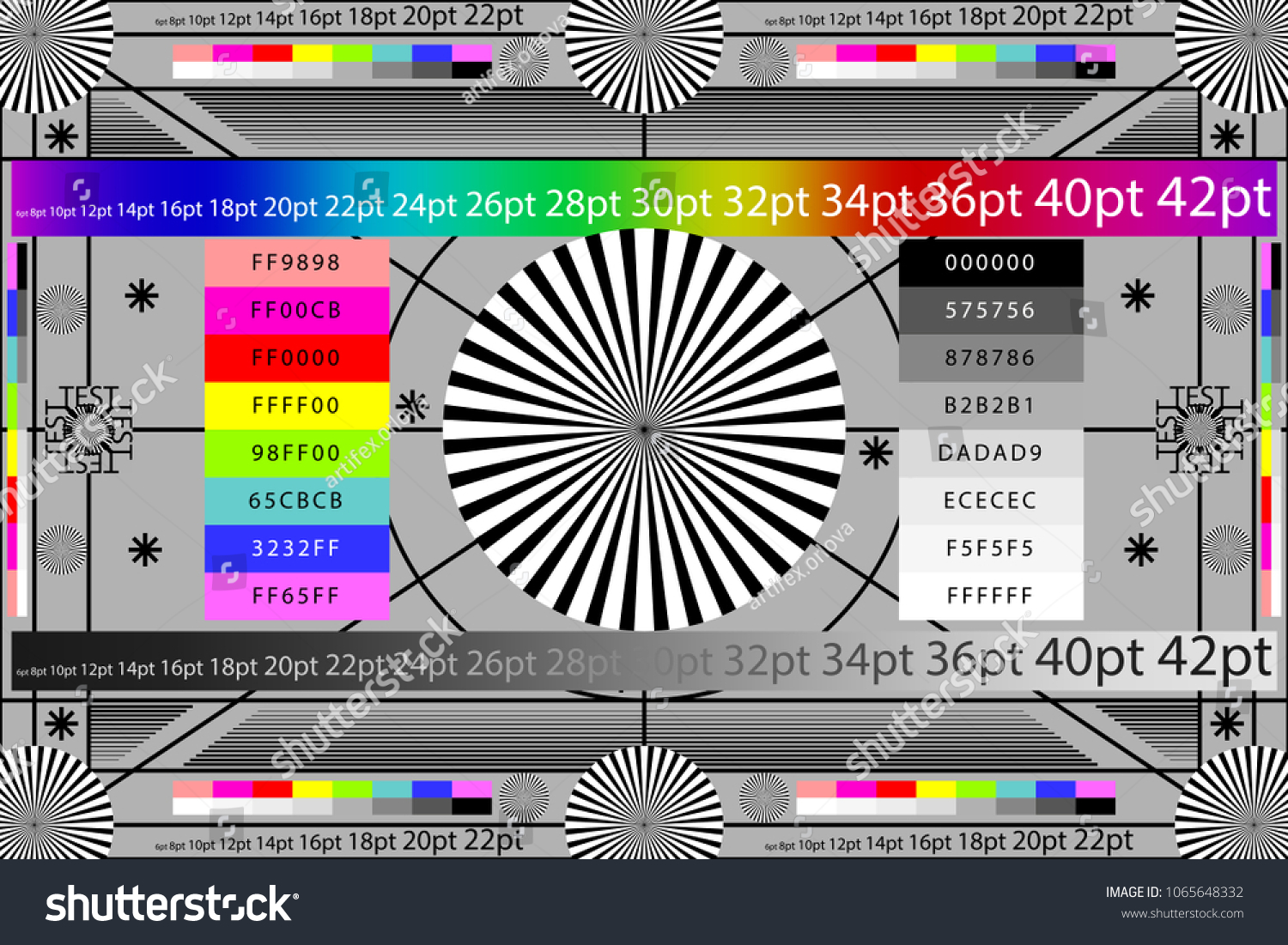 カメラレンズのテストのターゲットカラーチャートを調整する テレビ画面の背景 Eps10のベクター画像ファイル のベクター画像素材 ロイヤリティフリー