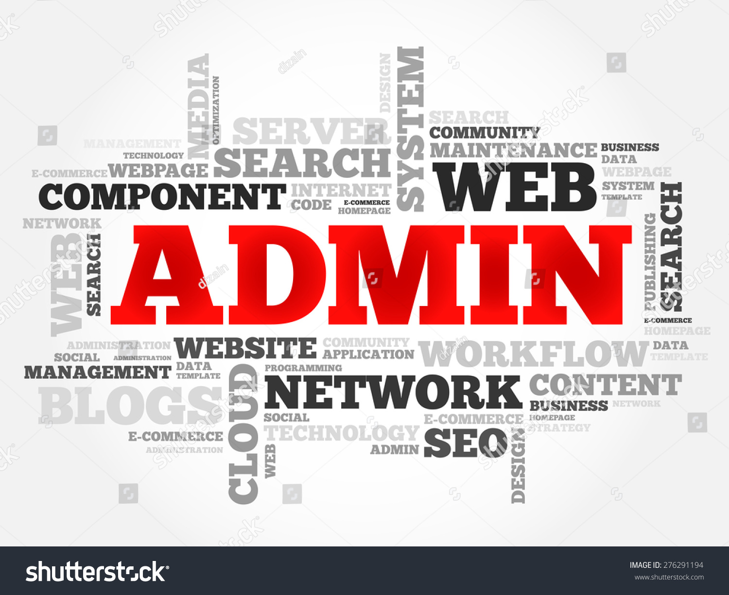 Admin Word Cloud Security Concept Stock Vector (Royalty Free) 276291194 ...