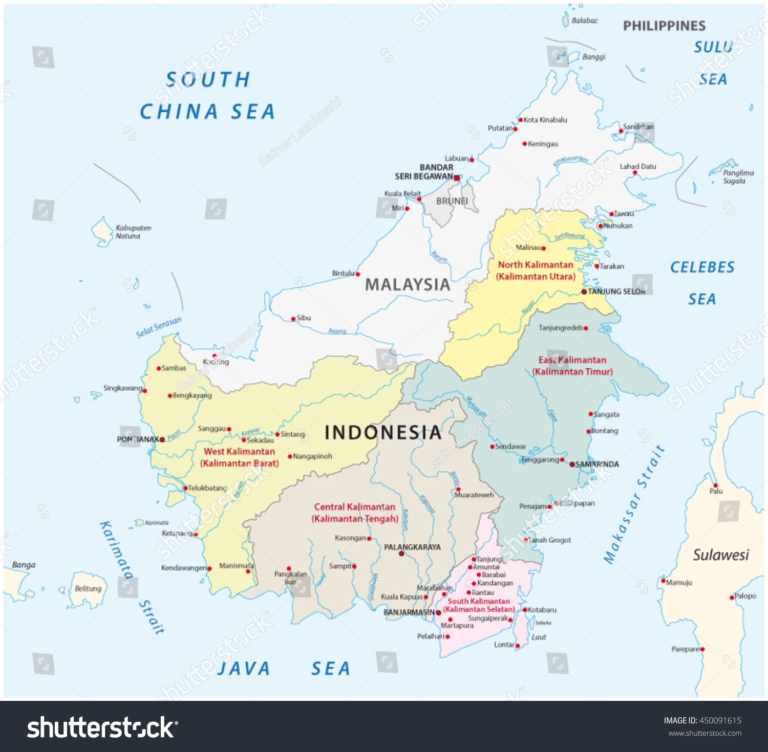 1,064 Borneo map Stock Vectors, Images & Vector Art | Shutterstock