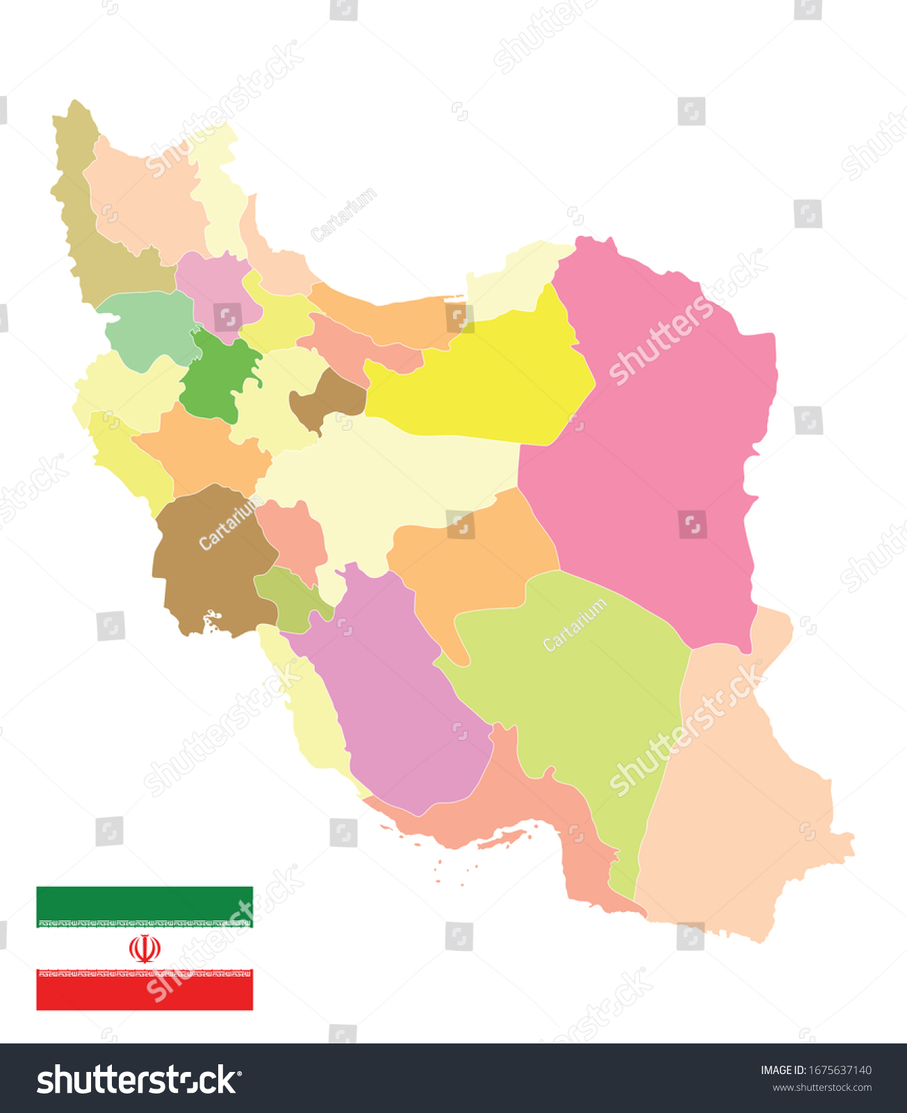 Administrative Political Map Of Iran Isolated On Whit - vrogue.co