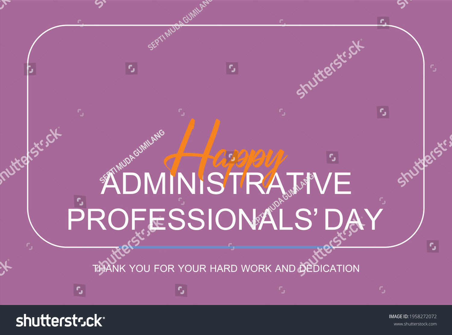 Administrative Professionals Day Secretaries Day Admin Stock Vector