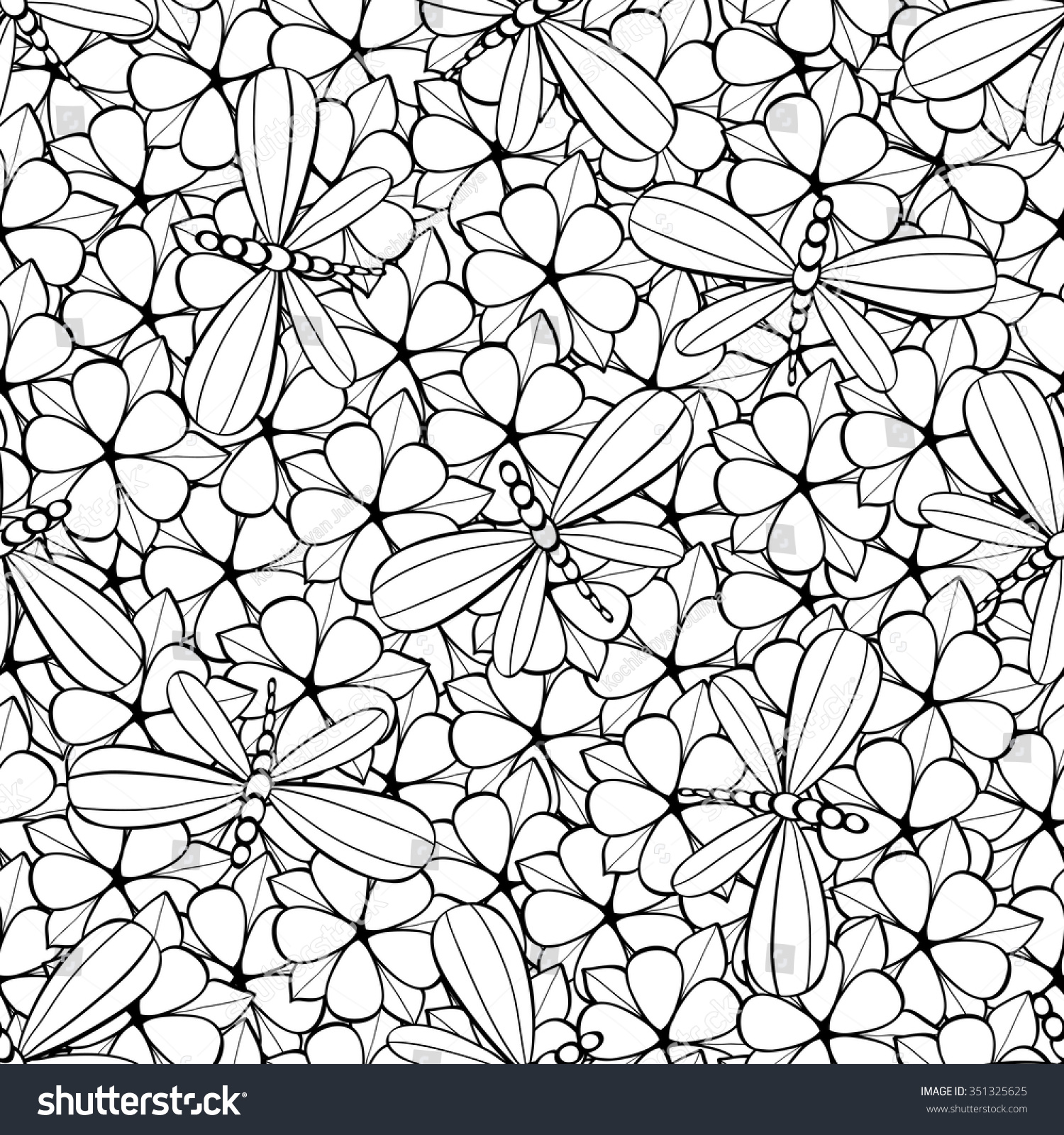 Coloring Pages Background Coloring Pages adult coloring book page design floral stock vector 351325625 with seamless pattern monochrome background