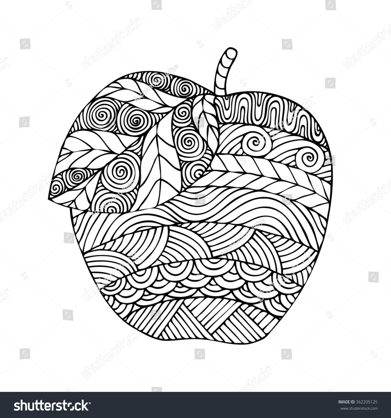 Download Adult Coloring Book Page Design Image Stock Vector ...