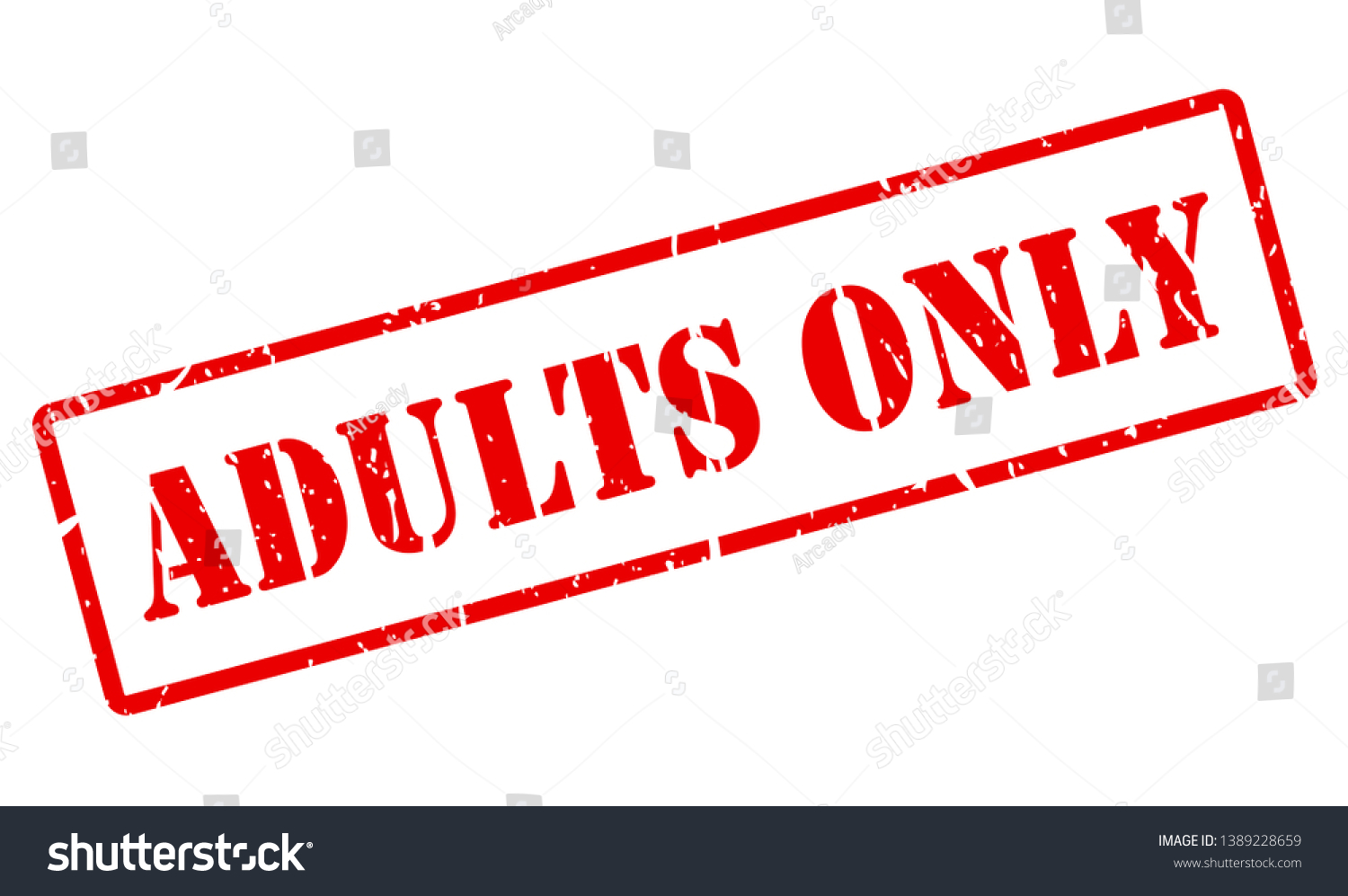 Adults Only Red Vector Stamp Isolated Stock Vector Royalty Free 1389228659