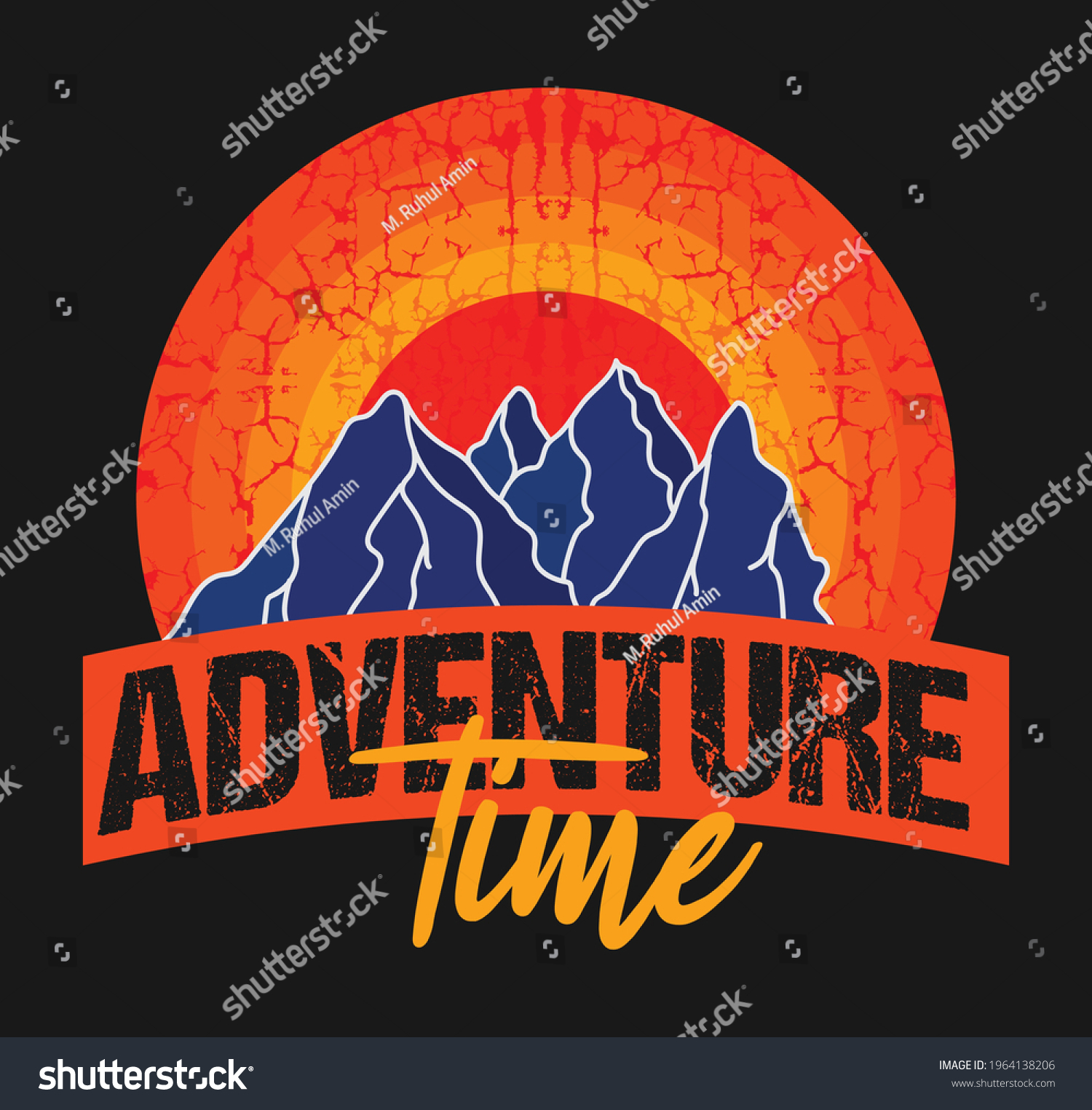 SVG of Adventure Time Tshirt Design template vector file. Adventure Comping tshirt design template svg