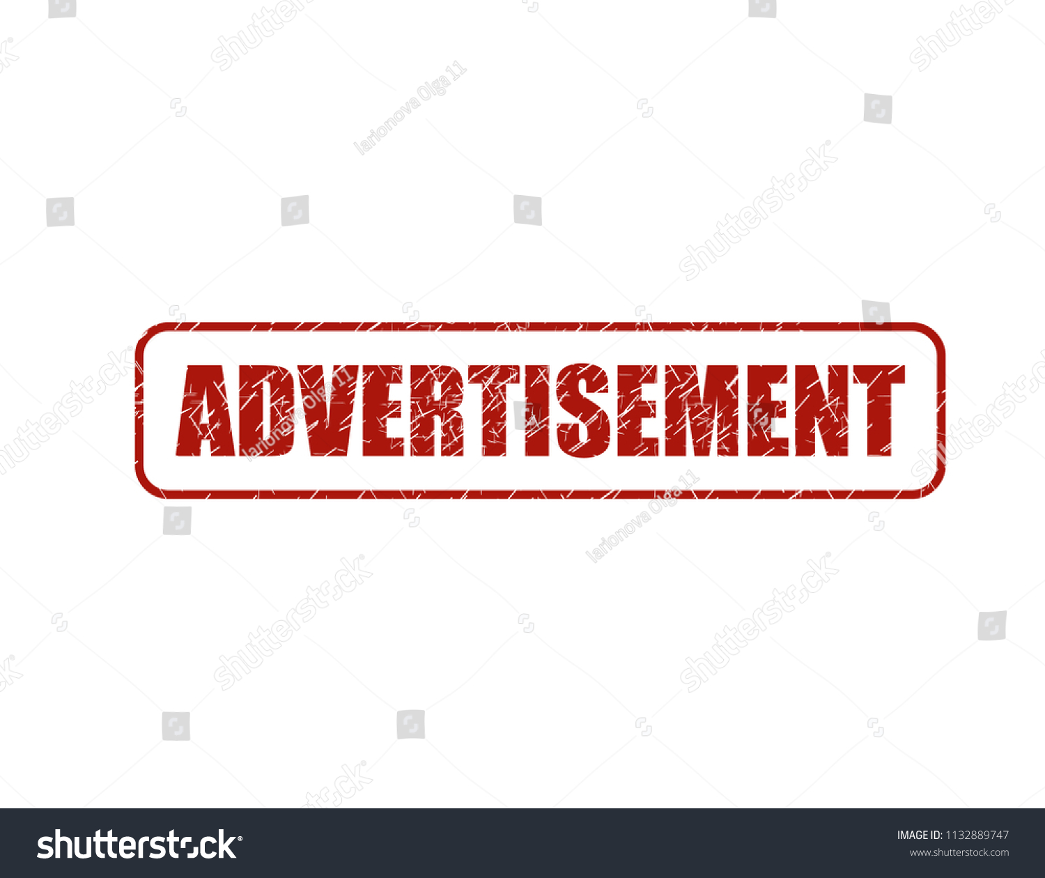 Advertisement Stamp Red Stock Vector (Royalty Free) 1132889747 ...