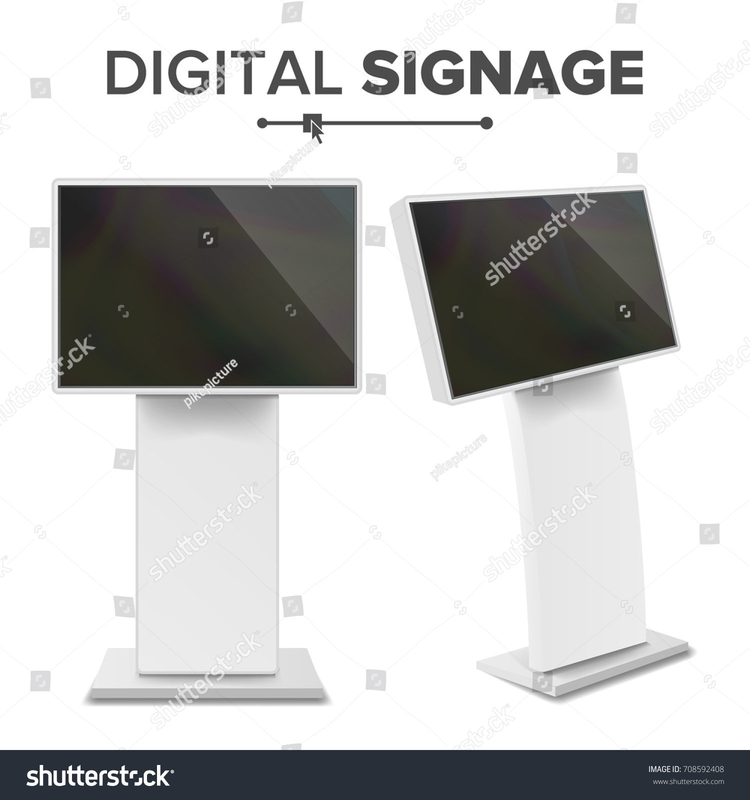 Download Advertising Digital Signage Vector Advertising Screen Stock Vector Royalty Free 708592408