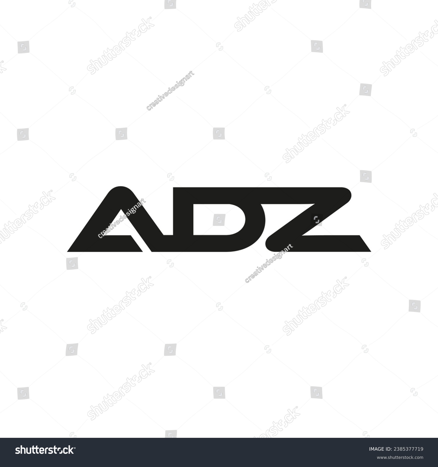SVG of ADZ A D Z Letter Logo Design with Creative Trendy Typography and Black Colors svg