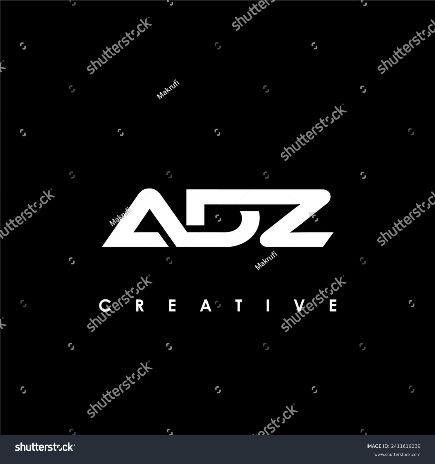 SVG of ADZ Letter Initial Logo Design Template Vector Illustration svg