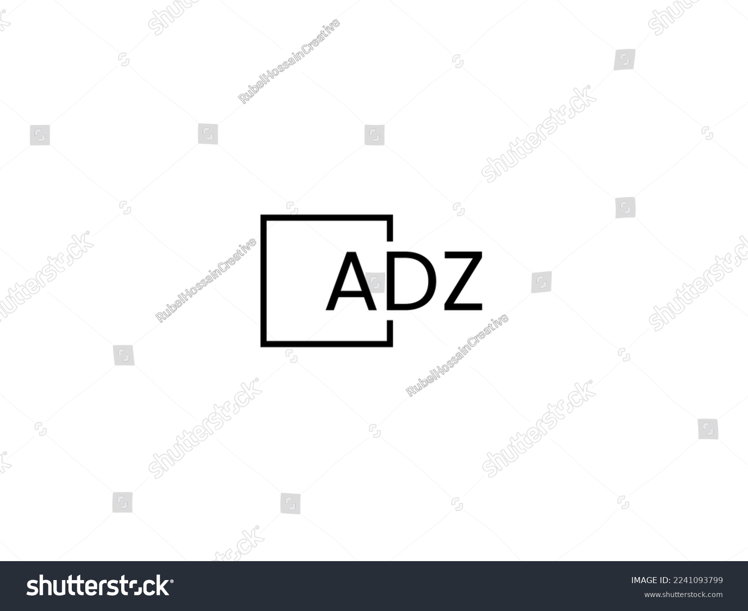 SVG of ADZ Letter Initial Logo Design Vector Illustration svg