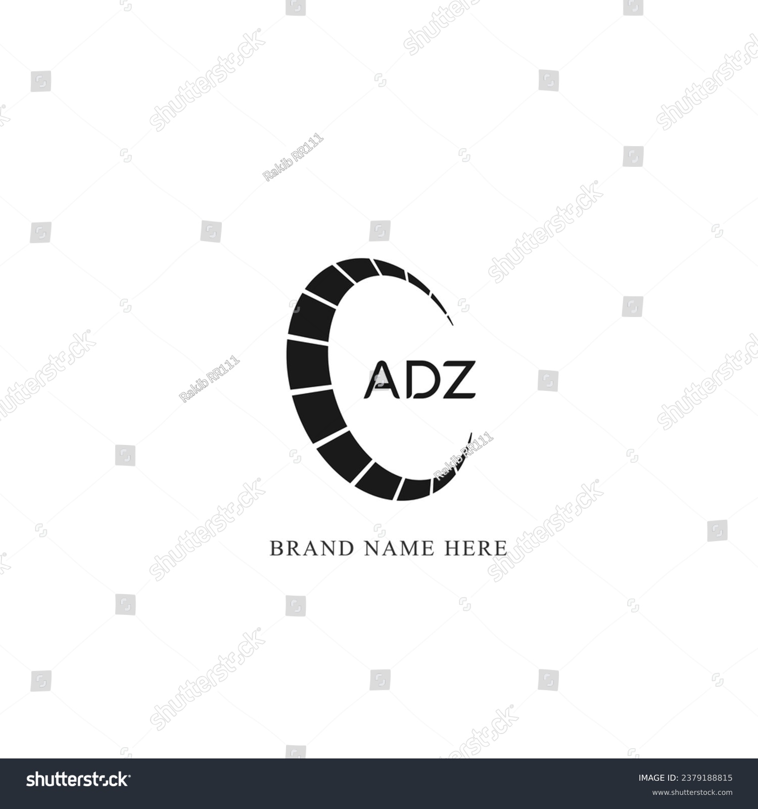 SVG of ADZ Letter Logo Design. Initial letters ADZ logo icon. Abstract letter ADZ A D Z minimal logo design template. A D Z Letter Design Vector with black Colors. ADZ logo,  Vector, spared  svg