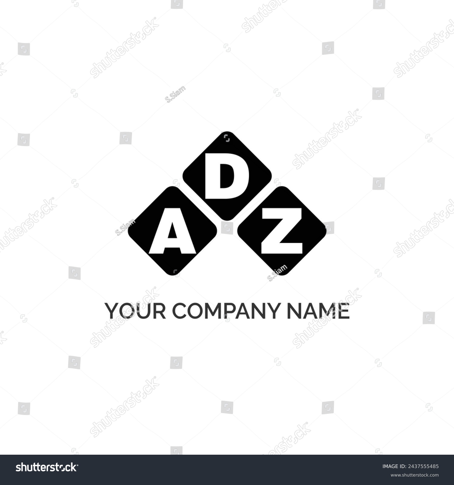 SVG of ADZ letter logo design on white background. ADZ logo. ADZ creative initials letter Monogram logo icon concept. ADZ letter design svg