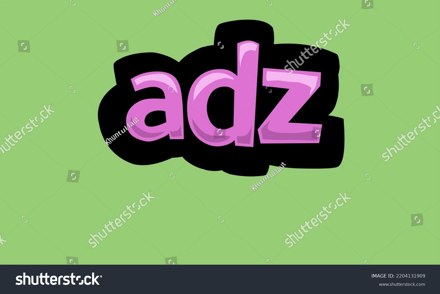SVG of ADZ writing vector design on a green background very simple and very cool svg