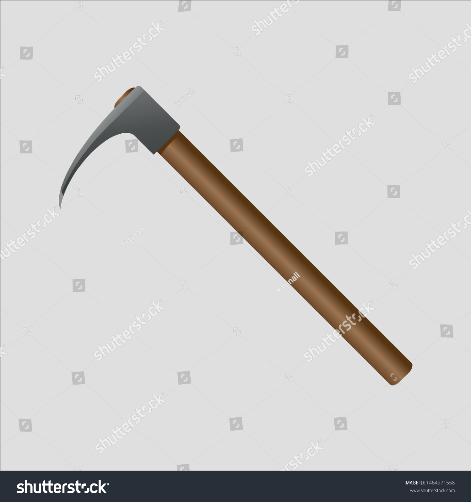SVG of Adze icon. Cartoon of sickle vector icon for web design isolated on gray background - Vector svg