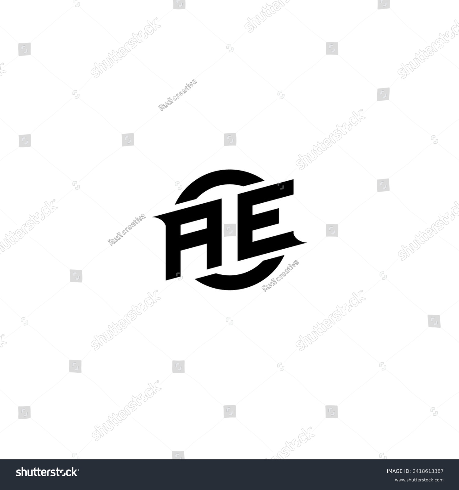 SVG of AE initial game logo, banner design for your e-sports or streaming team svg