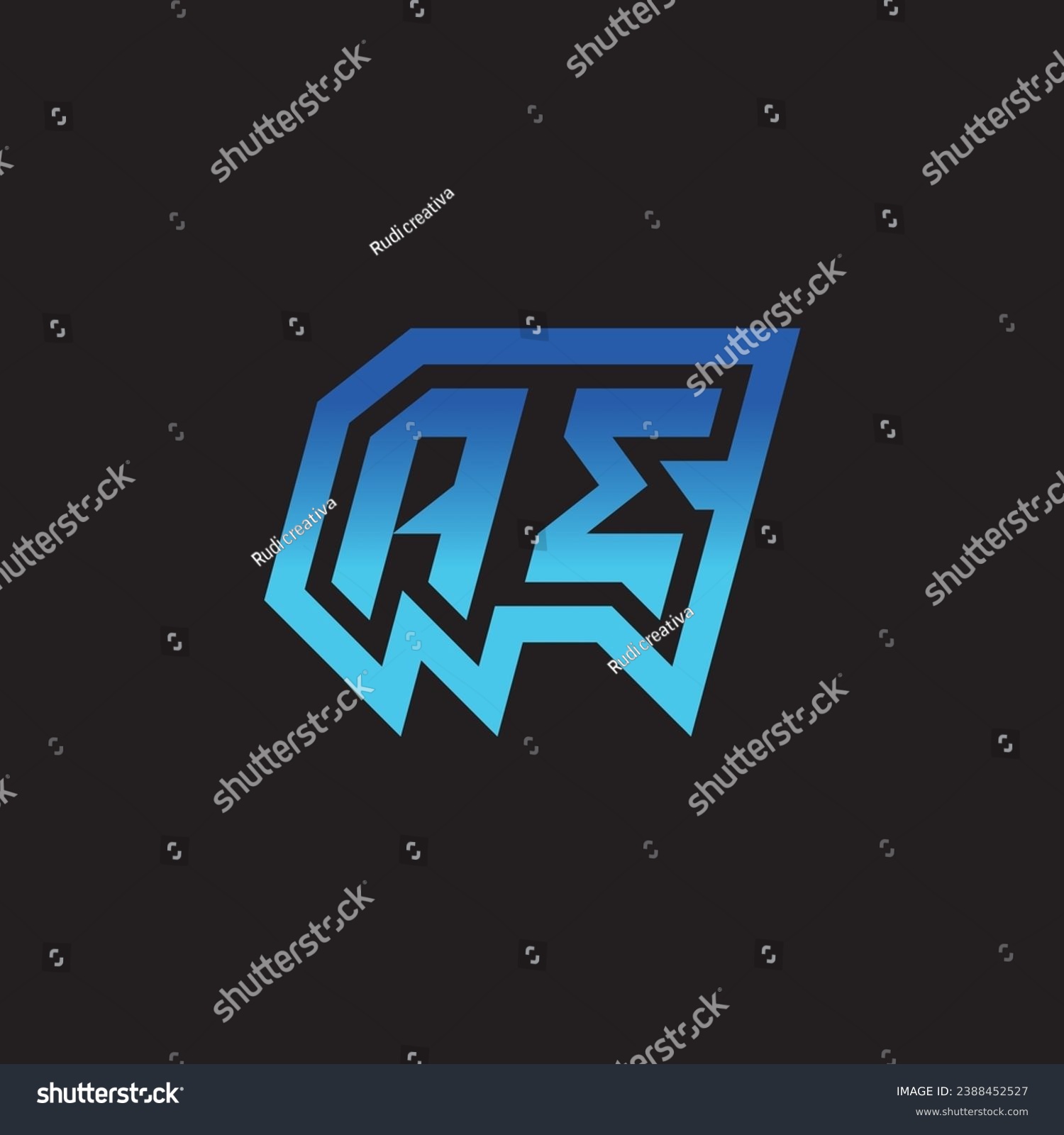 SVG of AE initial inspiration logo design esport and gaming clan ideas svg
