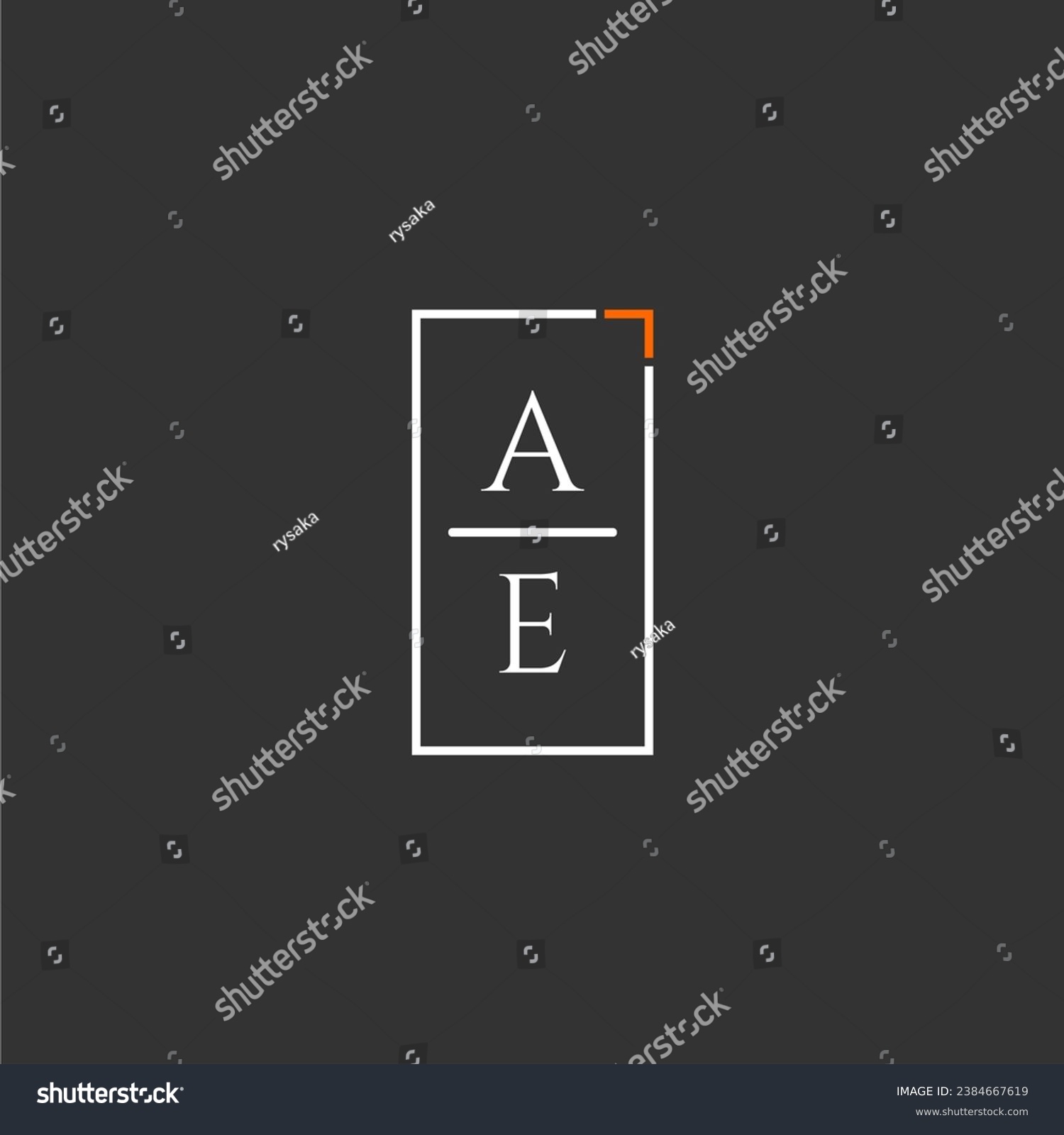 SVG of AE initial monogram logo for technology with square style design svg
