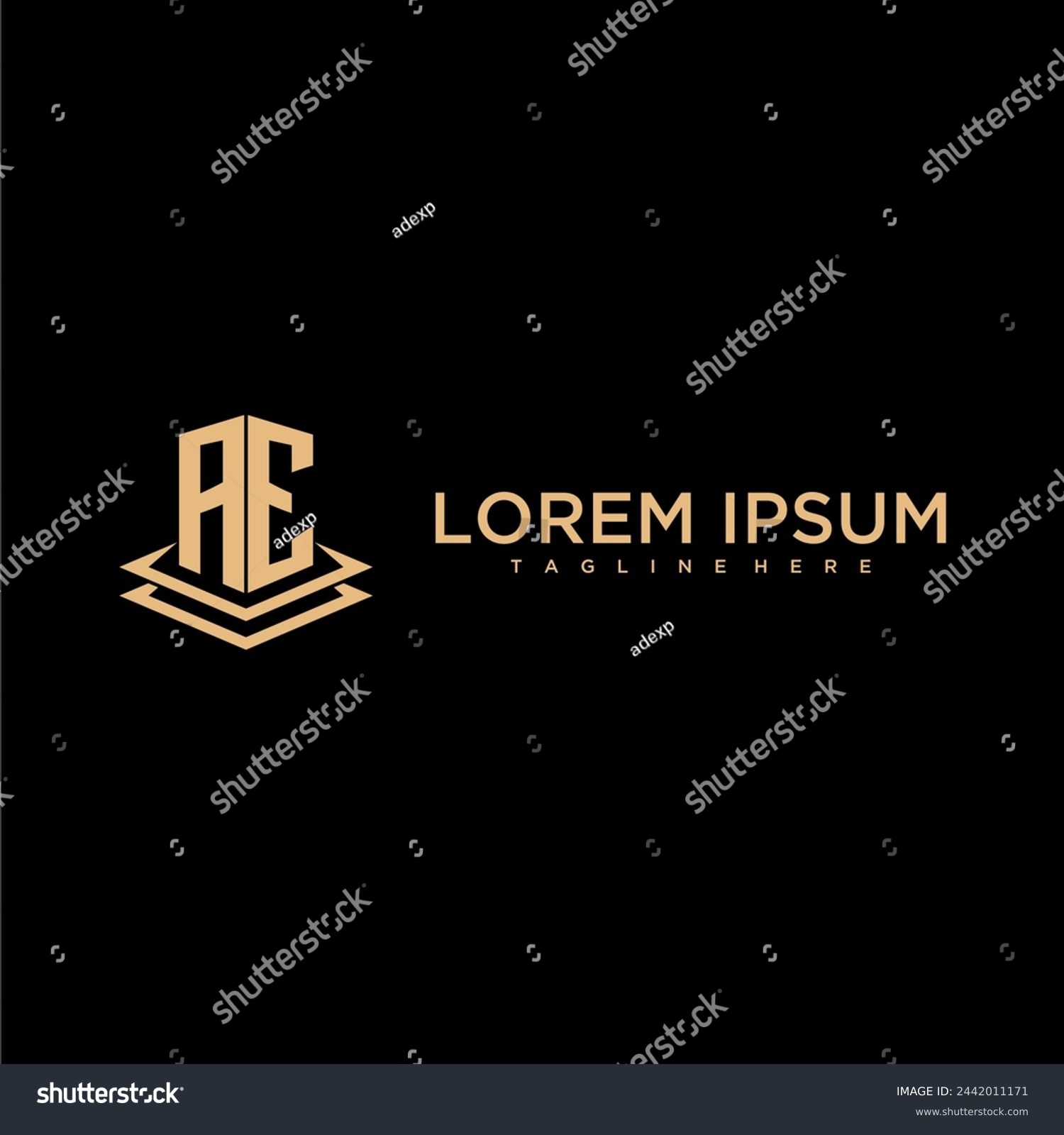 SVG of AE initial monogram logo real estate with creative building style design vector svg