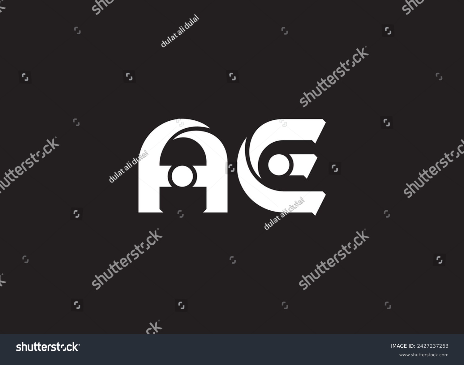 SVG of AE initial overlapping swoosh letter logo  svg