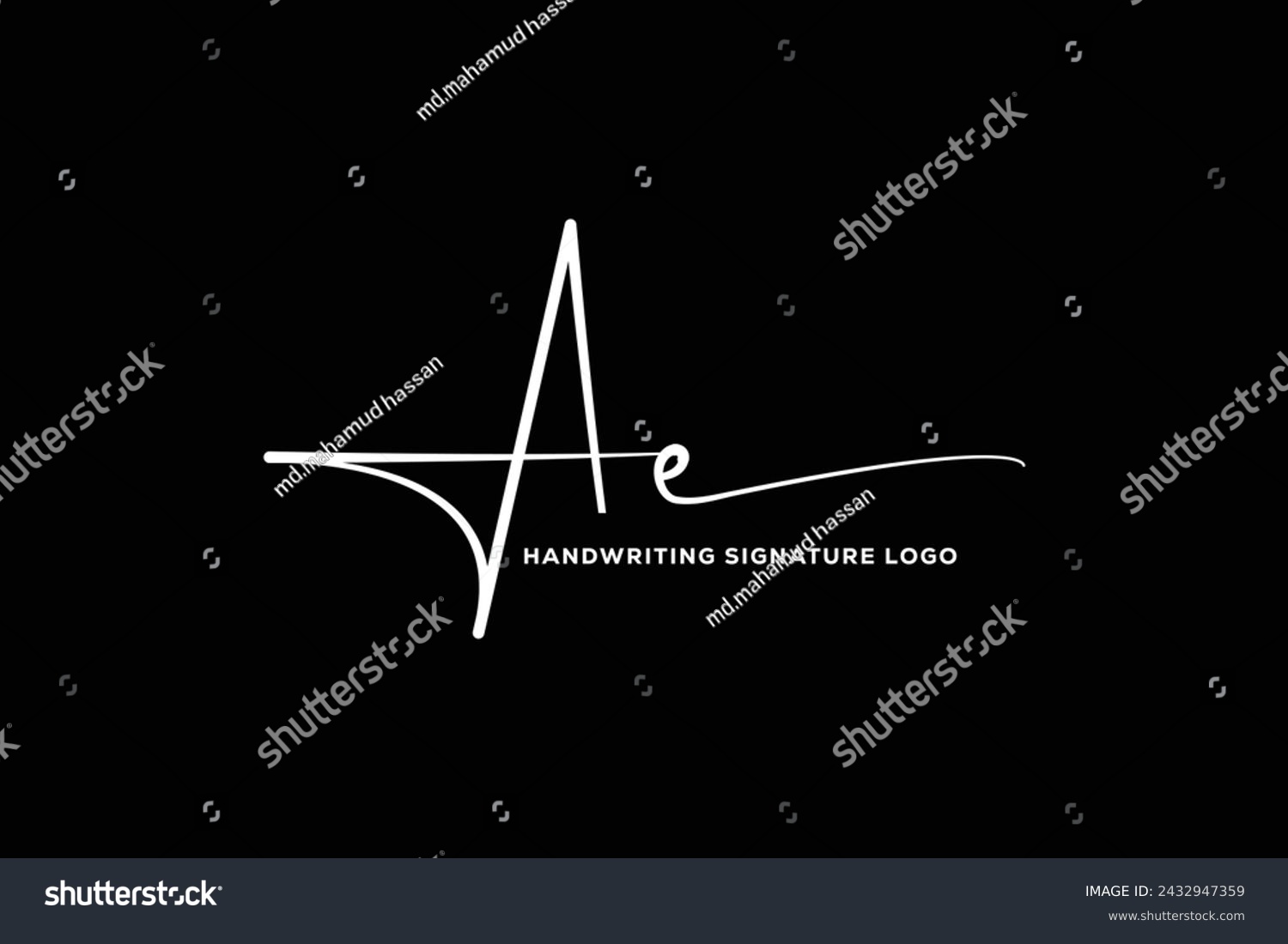 SVG of AE initials Handwriting signature logo. AE Hand drawn Calligraphy lettering Vector. AE letter real estate, beauty, photography letter logo design. svg