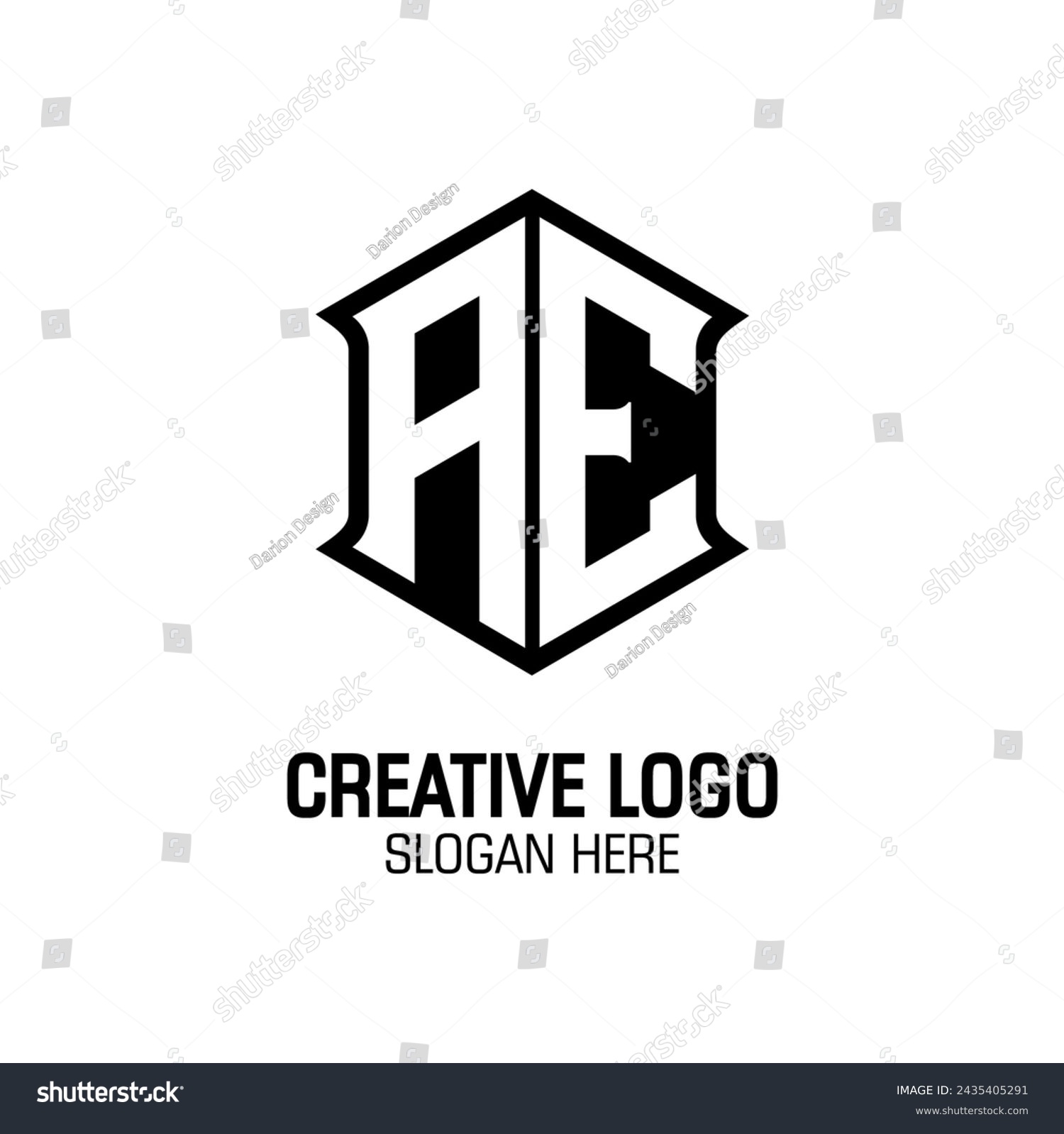 SVG of AE Initials Monogram Text Elegant Design. Modern Style Creative in Vector svg