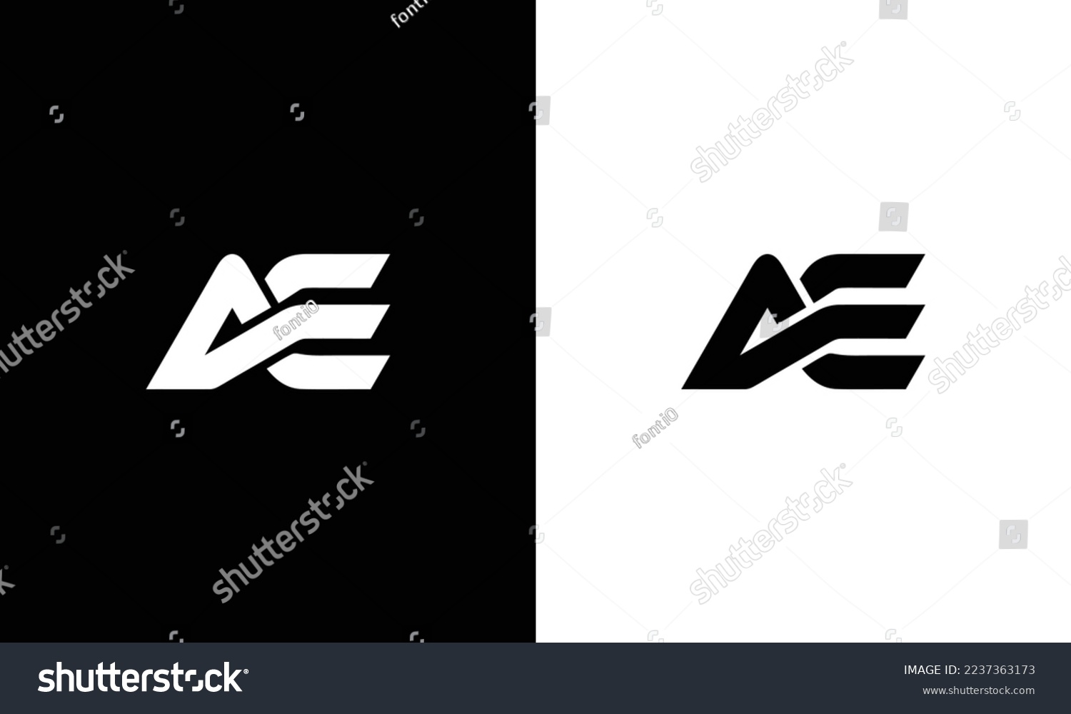 SVG of AE Letter Logo Design. Creative Modern AE Letter icon vector Illustration. svg