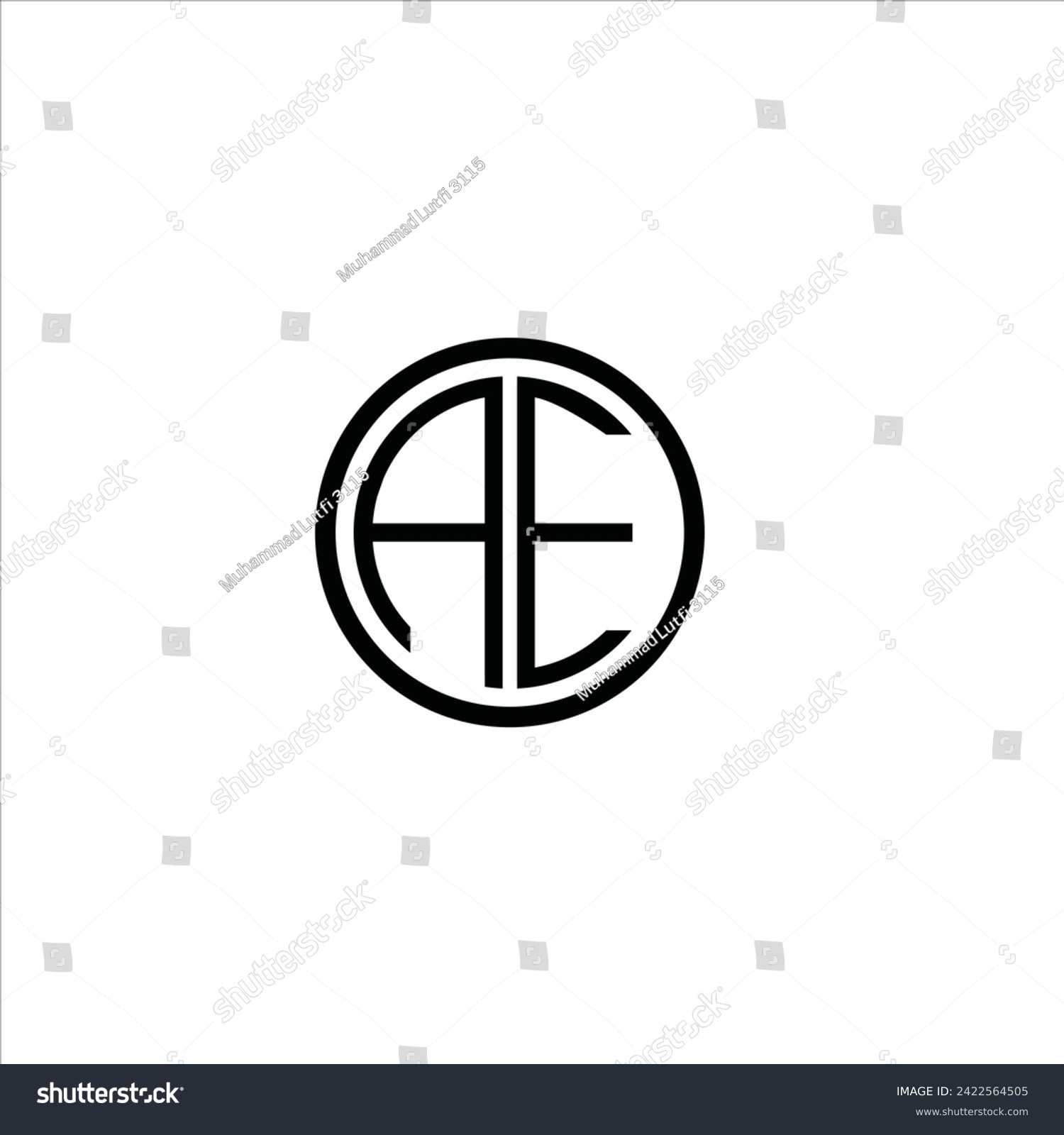 SVG of AE letter logo design template. AE initials logo or icon svg