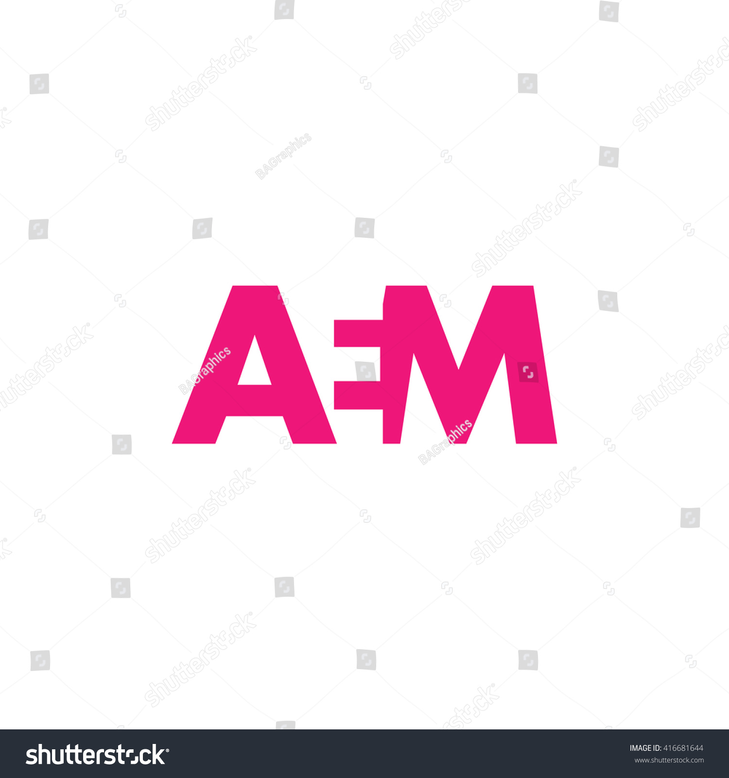 Aem Logo Vector Graphic Branding Letter Stock Vector Royalty Free 416681644