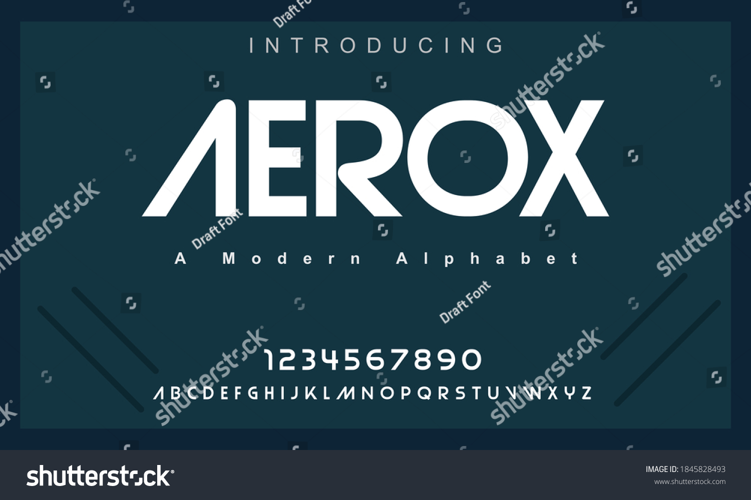 Aerox Font Elegant Alphabet Letters Font Stock Vector (Royalty Free ...