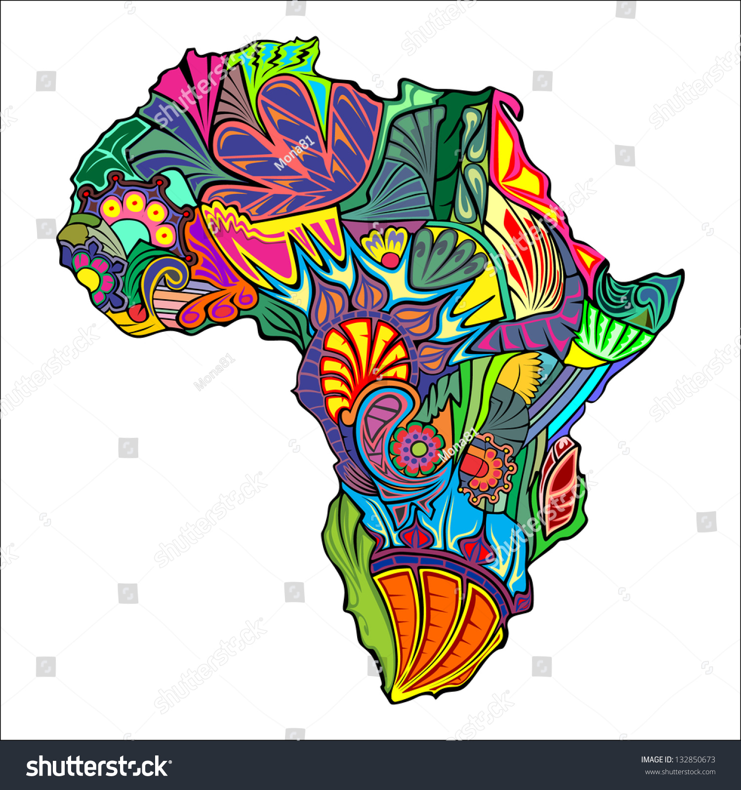 Africa Stock Vector Royalty Free 132850673 Shutterstock 3853