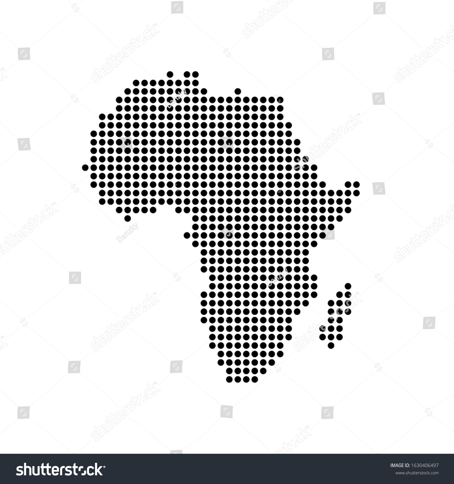 Africa Blank Map Vector Africa Digital เวกเตอร์สต็อก ปลอดค่าลิขสิทธิ์ 1630406497 Shutterstock 