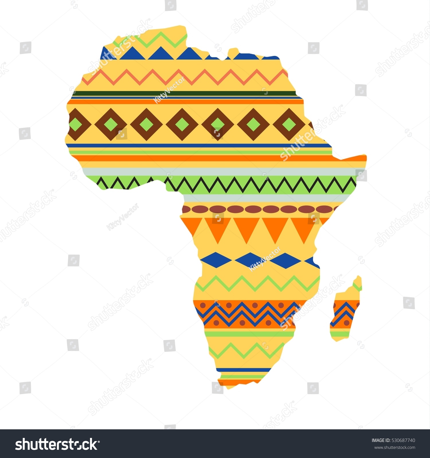 Africa Continent Vector Illustration Stock Vector (Royalty Free) 530687740