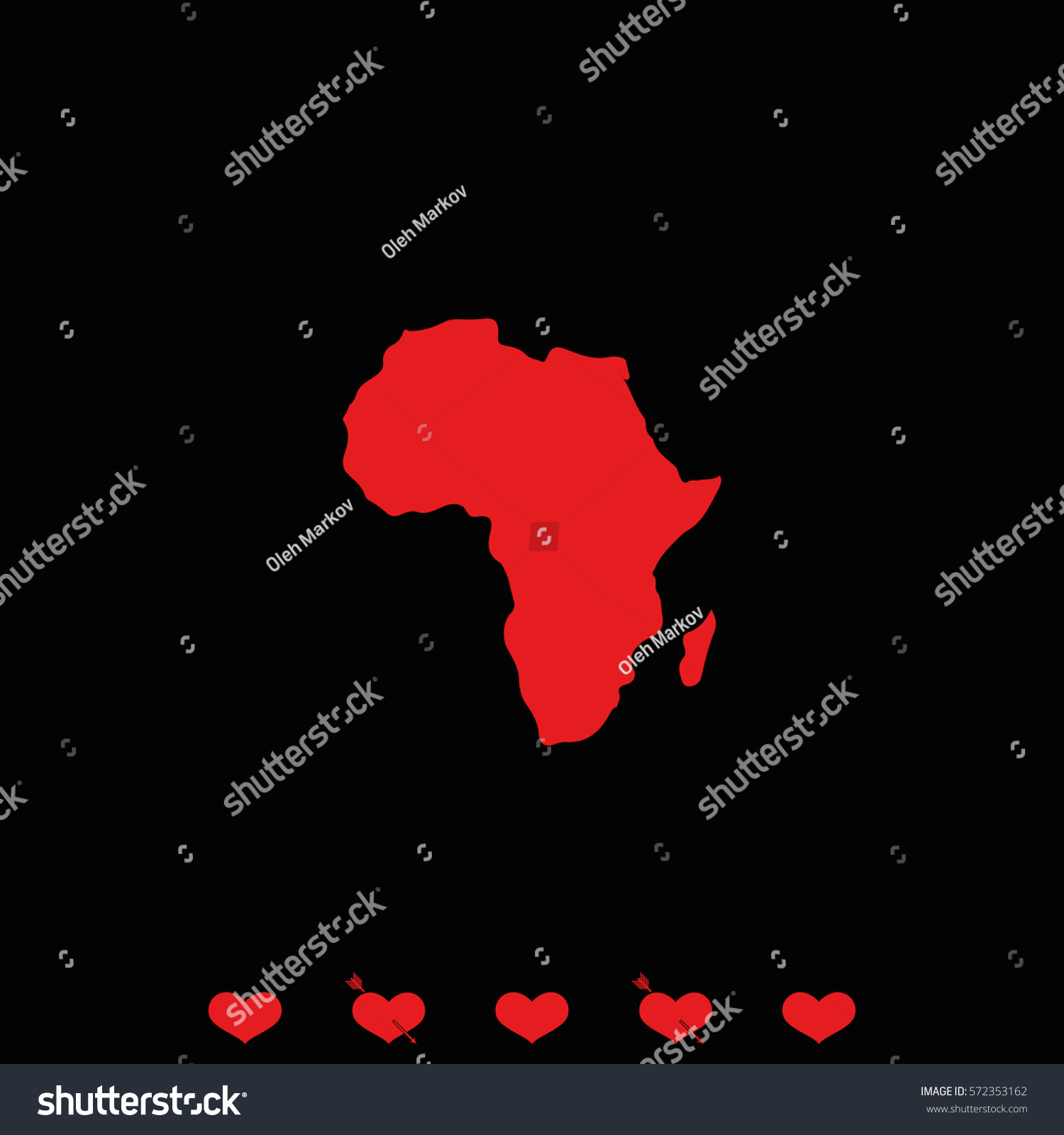 Africa Map Illustration Stock Vector Royalty Free 572353162 