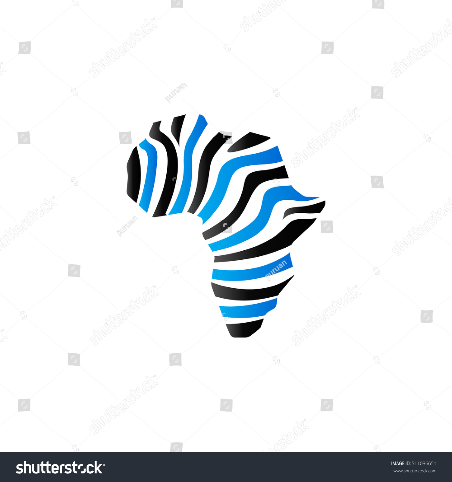 Africa Map Striped Icon Duo Tone Stock Vector (Royalty Free) 511036651 ...