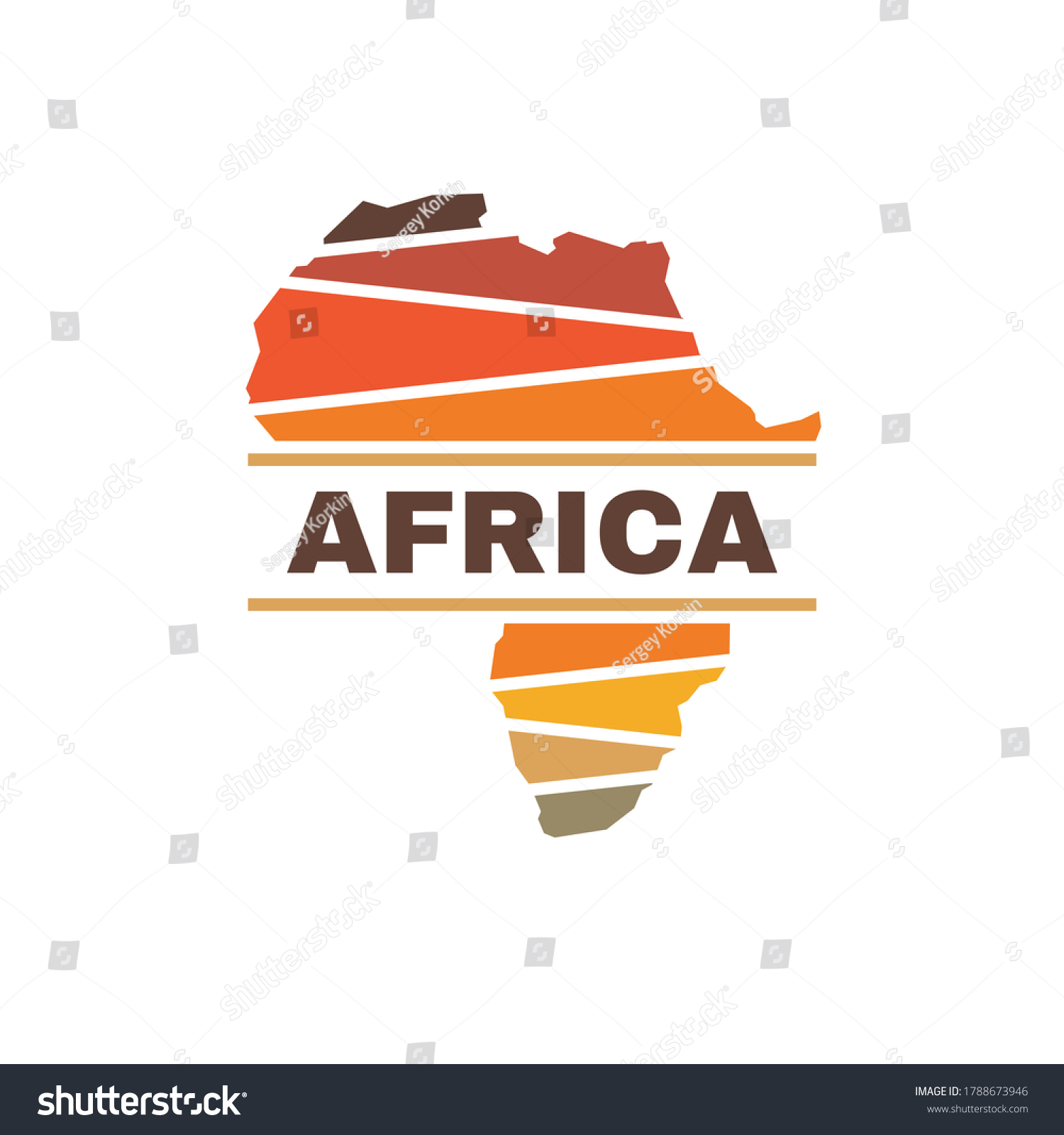 Africa Silhouette Concept Logo Design African Stock Vector (Royalty ...