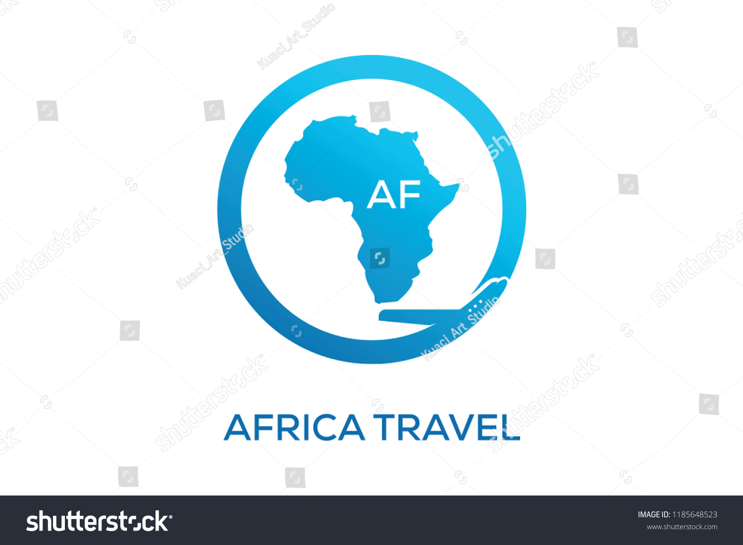 Africa Travel Logo Design Stock Vector Royalty Free 1185648523