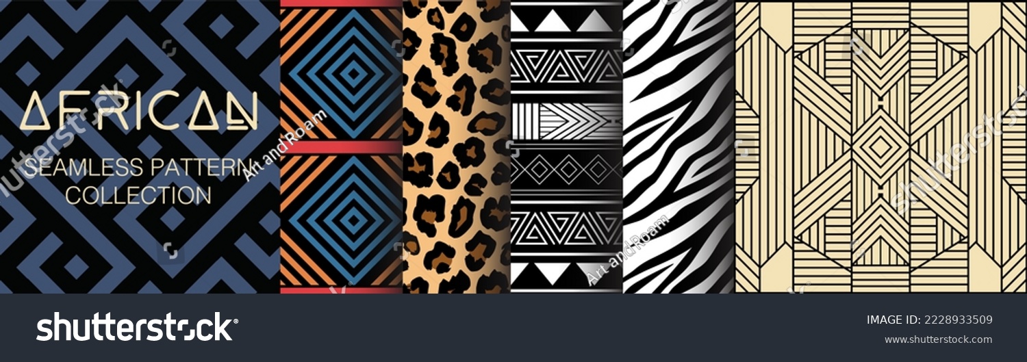 SVG of African collection of seamless patterns. Geometry, textures and signs. Ethnic aesthetic and african ornaments. Tribal designs, folk artworks and native style graphics. Black culture inspired. svg
