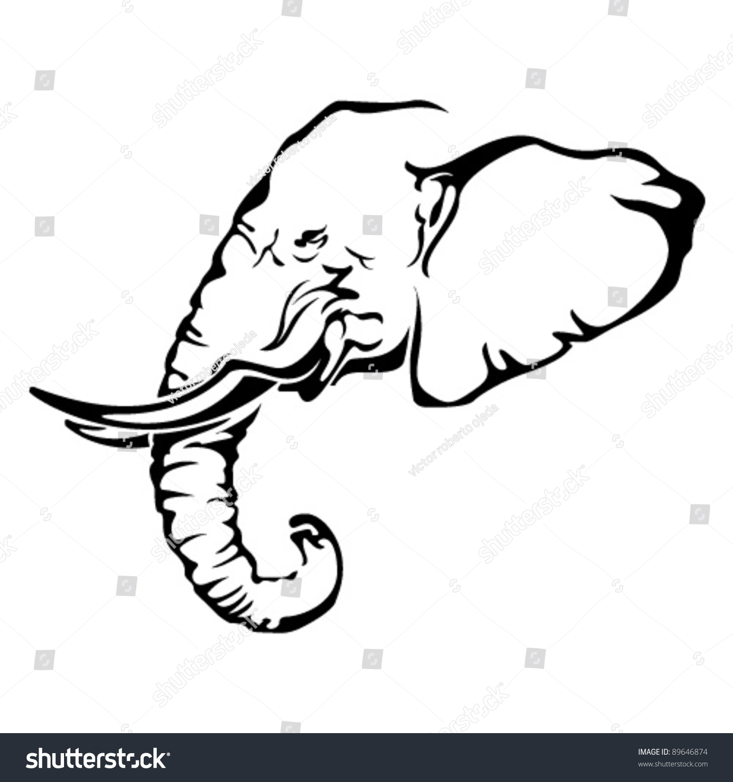 african elephant tattoo stock vector 89646874 shutterstock african elephant tattoo stock vector 89646874 shutterstock