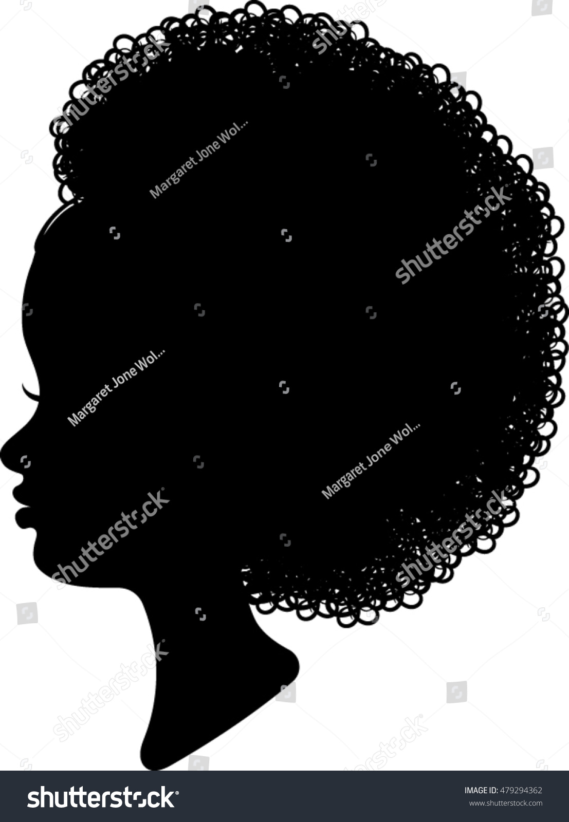 Download African Girl Profile Silhouette Vector Illustration Stock ...