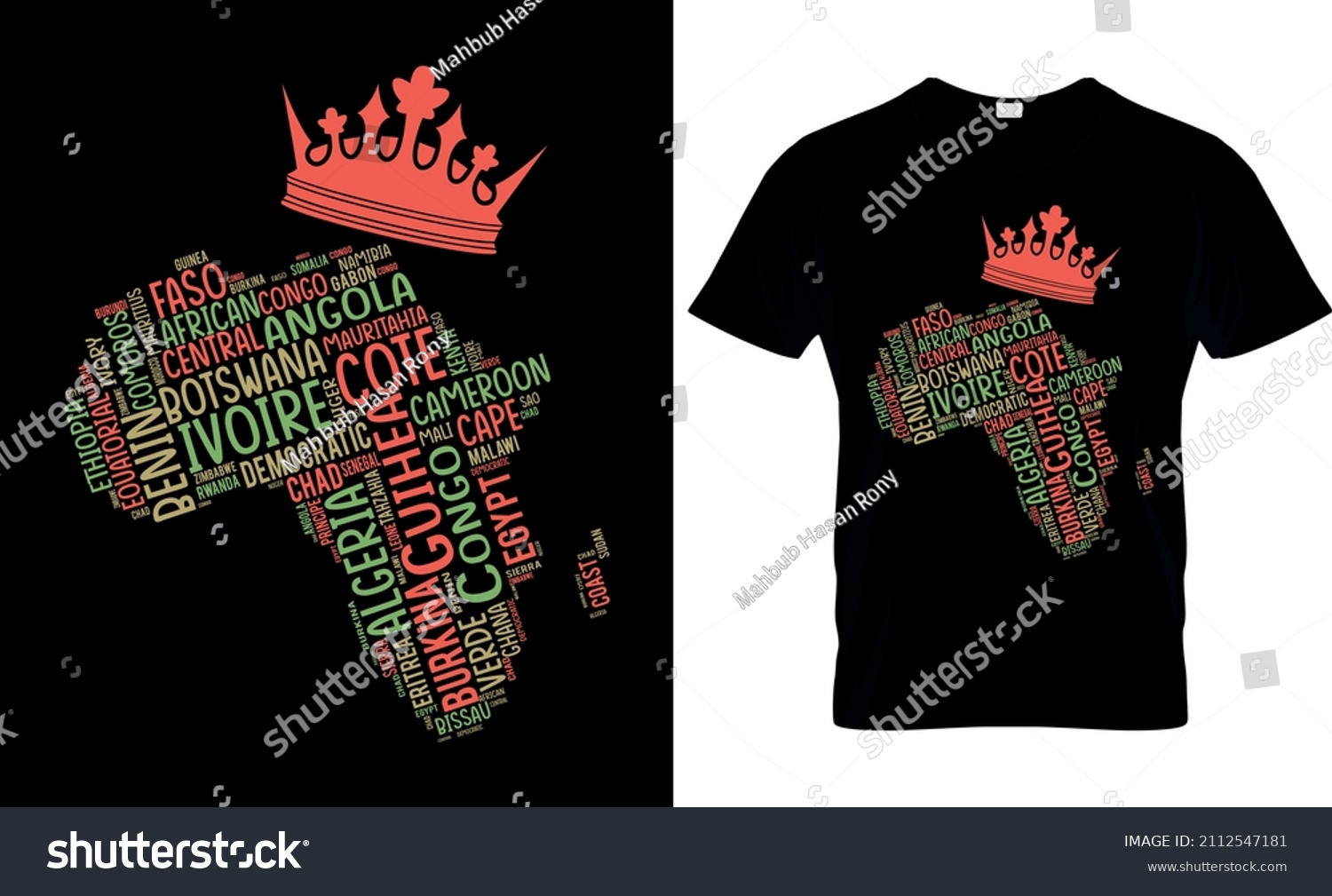 SVG of African Map Cloud T Shirt Design - Black History Month -  Black Pride - Black Lives Matter - Black History T-shirt Design svg