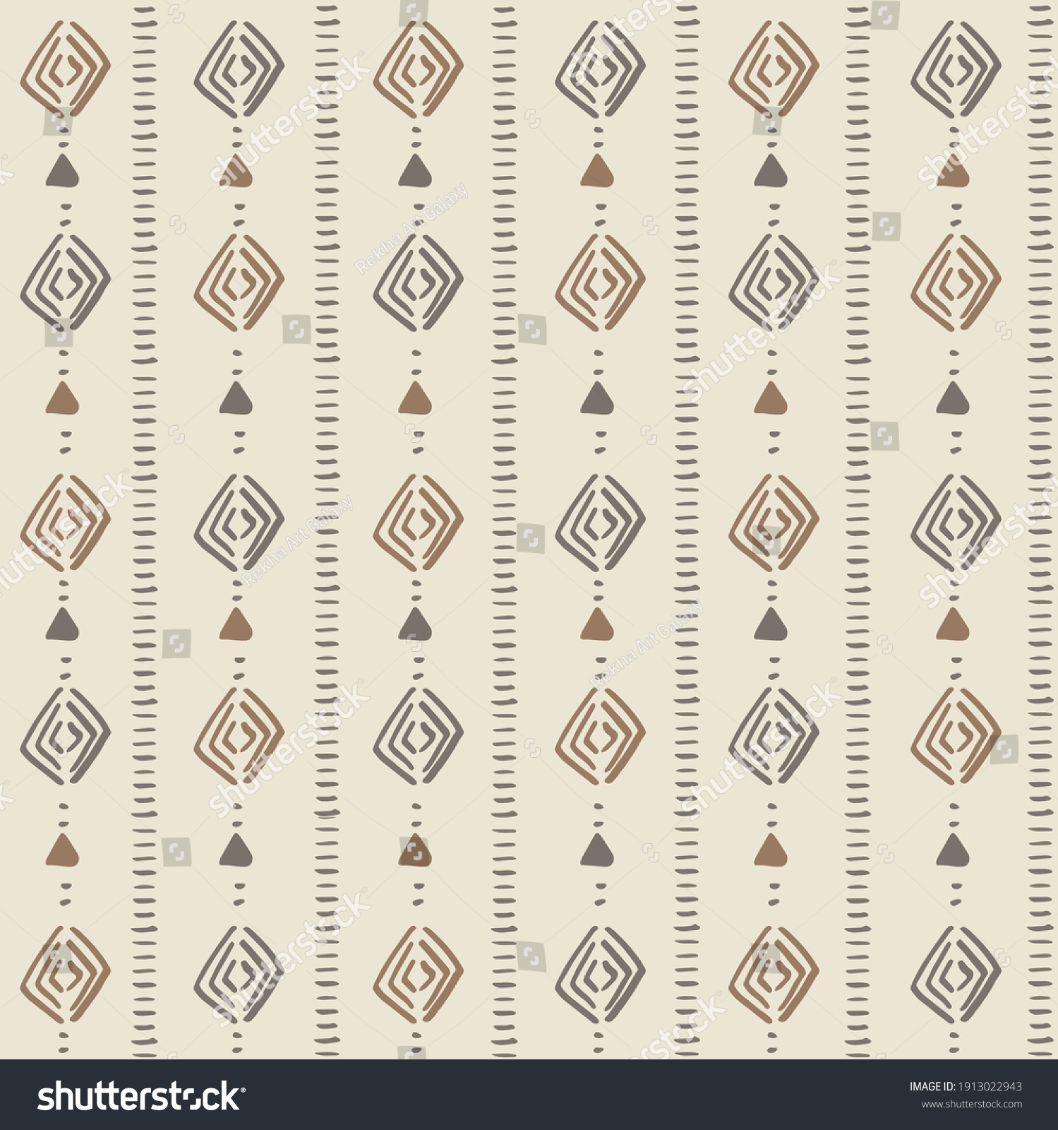 African Mud Cloth Seamless Pattern Stock Vector (Royalty Free